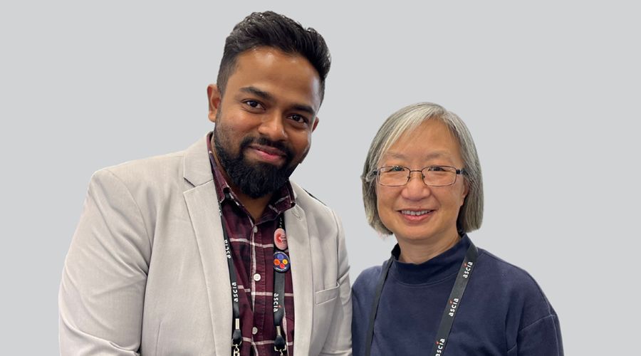 Dr Melanie Wong with award recipient Dr Shay Karnaneedi